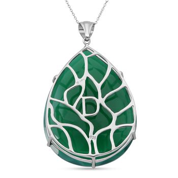 D'Joy Verde Onyx Anh&auml;nger mit 50cm Kette - 51,70 ct.