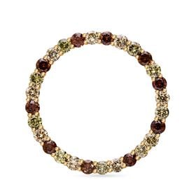 Brauner Diamant SI, Grüner Diamant Anhänger 585 Gold ca. 1,01 ct.