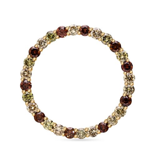 Brauner Diamant SI, Grüner Diamant SI SGL zertifiziert Anhänger 585 Gold ca. 1,00 ct. image number 0