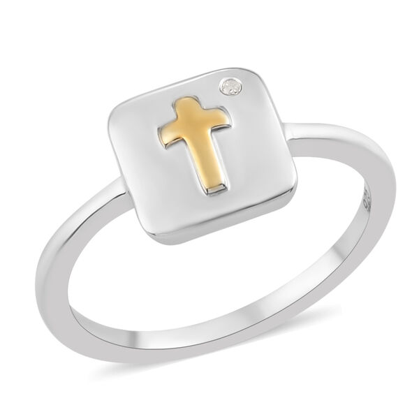 Diamant Ring 925 Silber Bicolor image number 4