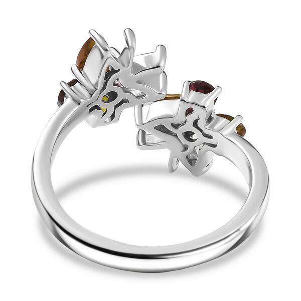 D joy Mehrfarbiger-Turmalin Ring, 925 Silber platiniert (Größe 20.00) ca. 1.18 ct image number 6