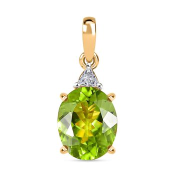 D'Joy Peridot und Moissanit Anh&auml;nger - 2,84 ct.
