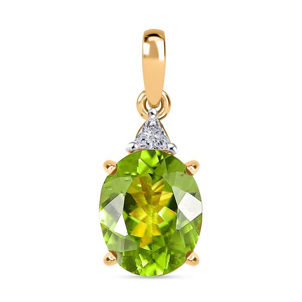 D'Joy Peridot und Moissanit Anh&auml;nger - 2,84 ct.