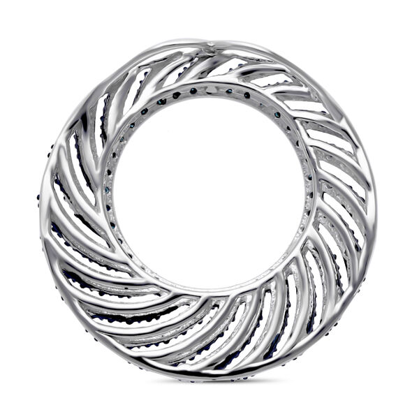 Blauer Diamant Anhänger 925 Silber platiniert ca. 0.50 ct image number 2