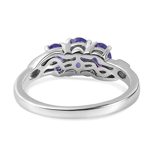 Tansanit Ring 925 Silber rhodiniert (Gr&ouml;&szlig;e 17.00) ca. 1,02 ct image number 6