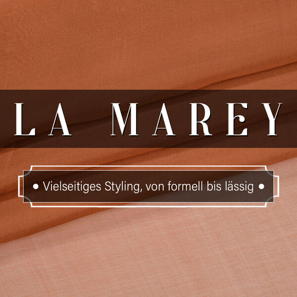 LA MAREY - Chiffonschal aus 100% Maulbeerseide in Braun image number 2