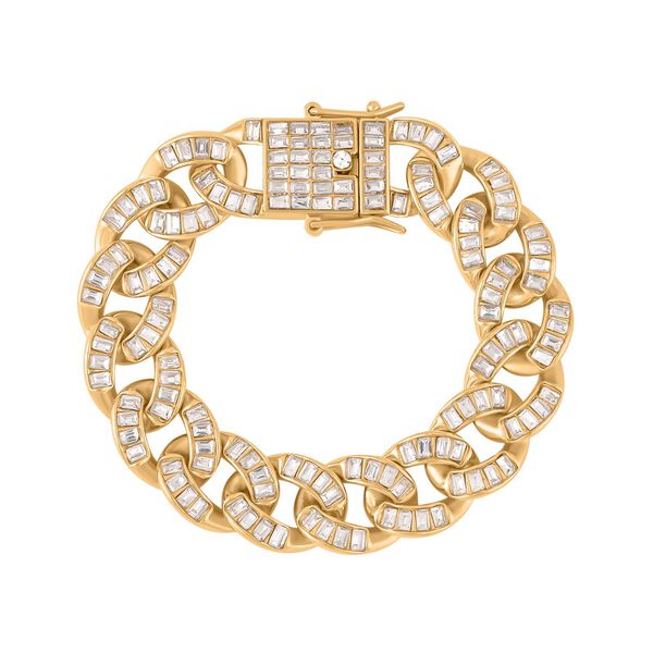 Wei&szlig;es Kristall-Armband ca. 18.5 cm