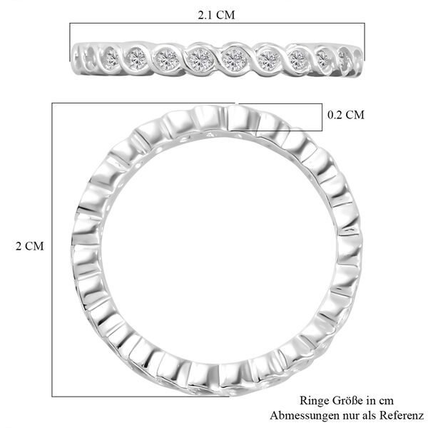 LUSTRO STELLA - wei&szlig;er Zirkonia-Ring, 925 Silber  ca. 0,77 ct image number 7