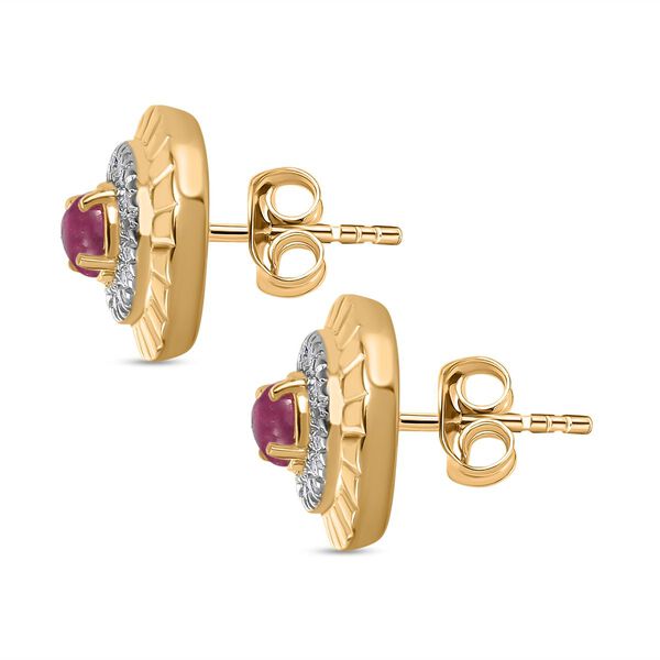 AA Afrikanischer Rubin Ohrringe, ca. 1,24 ct image number 4