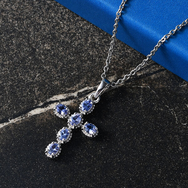 EVER TRUE Tansanit Schmuckset ca. 50 cm ca. 1,10 ct. image number 1