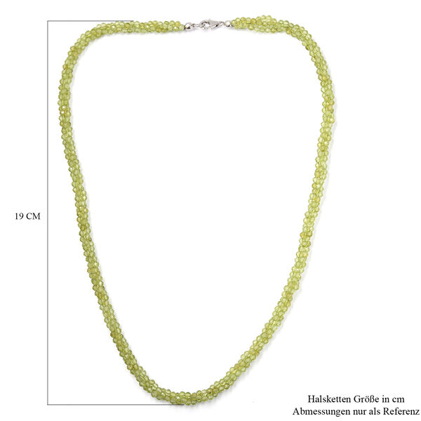 Nat&uuml;rliche Peridot-Halskette, 50 cm, 925 Silber ca. 104,89 ct image number 6