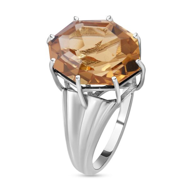 Citrin Ring, 925 Silber rhodiniert (Gr&ouml;&szlig;e 17.00) ca. 10.31 ct image number 2