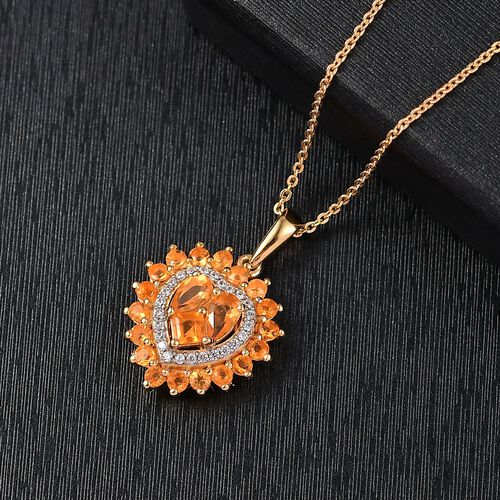 Blaze Feuer Opal Schmuckset 925 Silber 750 Gelbgold Vermeil ca. 1,68 ct. image number 1