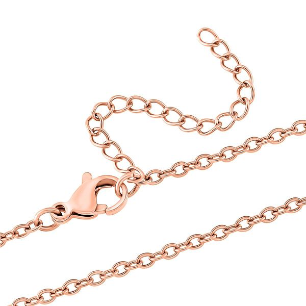 Mehrfarbige Zirkonia-Halskette in Ros&eacute;goldton, 75+5 cm image number 7