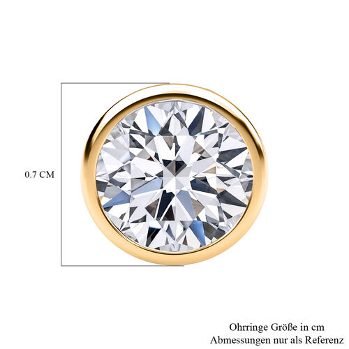 LUXURIANT DIAMOND- IGI zertifizierte VS-GH Labor Diamant Ohrstecker in 585 Gelbgold - 1 ct. image number 5