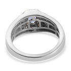 Tansanit und Zirkon Ring 925 Silber platiniert  ca. 0,84 ct image number 5