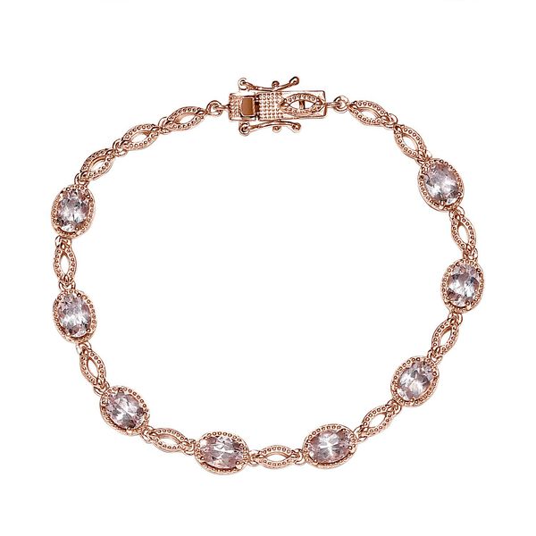 Morganit-Armband, ca. 19 cm, 925 Silber Ros&eacute;gold Vermeil ca. 6,34 ct image number 0