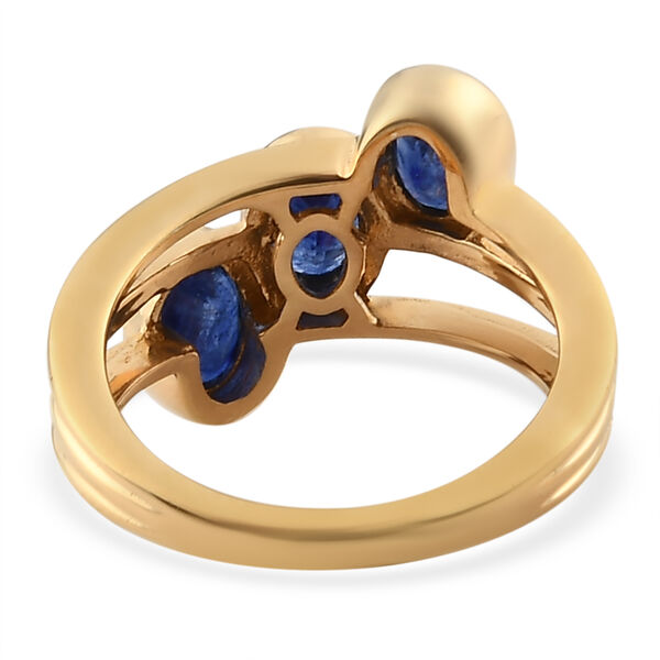 Masoala Saphir Trilogie-Ring, 925 Silber vergoldet, 1,77 ct. image number 6