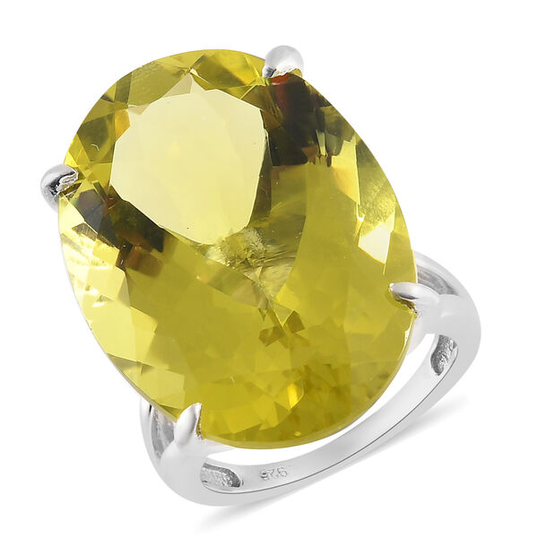 Ouro Verde-Quarz Ring 925 Silber platiniert  ca. 29,51 ct image number 4