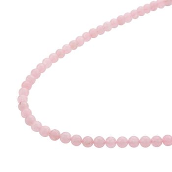 3er Set - Rosenquarz Halskette, Armband und Ohrringe, 316L Edelstahl ca. 323.50 ct