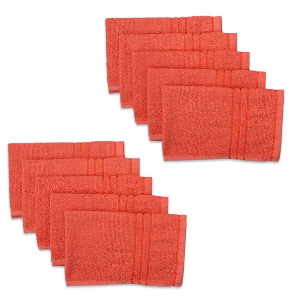 10er-Set recycelte 320gsm Baumwoll-Frottee-Küchentücher, 30x46 cm, rot image number 3