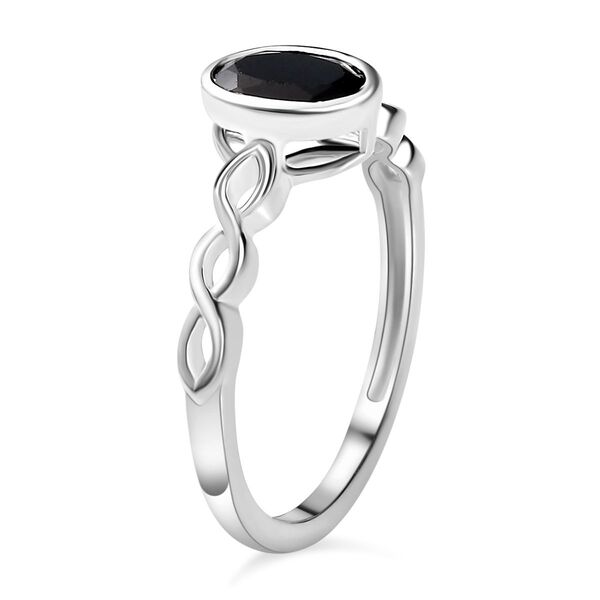 Schwarzer Spinell Ring, 925 Silber (Gr&ouml;&szlig;e 20.00) ca. 0.98 ct image number 5