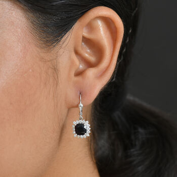 D'Joy AA diffundierte blaue Saphir und Moissanit Ohrringe - 4,31 ct.