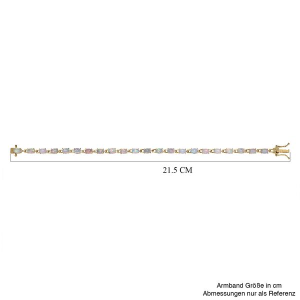 Nat&uuml;rliches, &auml;thiopisches Opal-Armband, ca. 20 cm, 925 Silber vergoldet ca. 6,78 ct image number 5