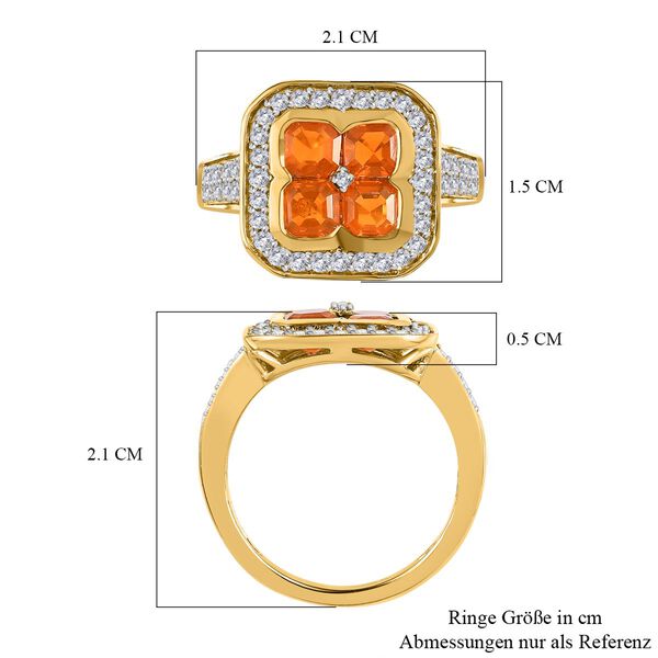 Purpurroter Feueropal und Zirkon-Ring - 1,46 ct. image number 7