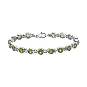 Peridot Armband ca. 19 cm Edelstahl ca. 9,36 ct.