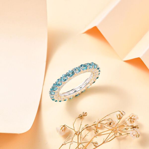 Blauer Apatit-Ring - 3,14 ct. image number 2