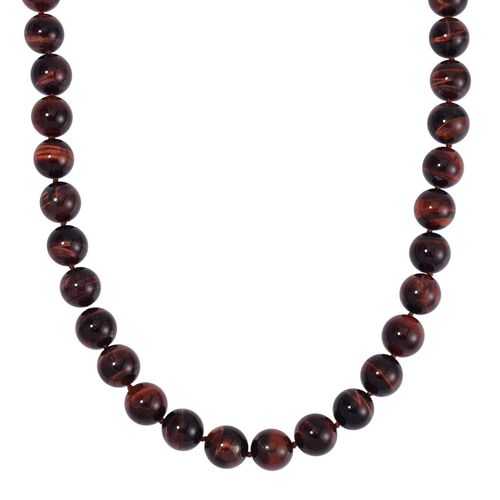 Flexible, rote Tigerauge Halskette, 50cm - 800 ct. image number 0