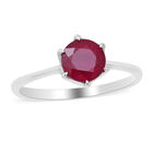 Afrikanischer Rubin Solitär Ring 925 Silber platiniert (Größe 18.00) 1.62 ct