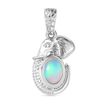 AA Nat&uuml;rlicher, &auml;thiopischer Welo Opal Anh&auml;nger 925 Silber rhodiniert ca. 0.47 ct