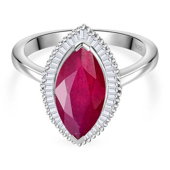 Afrikanischer Rubin und Diamant-Ring - 4,20 ct.