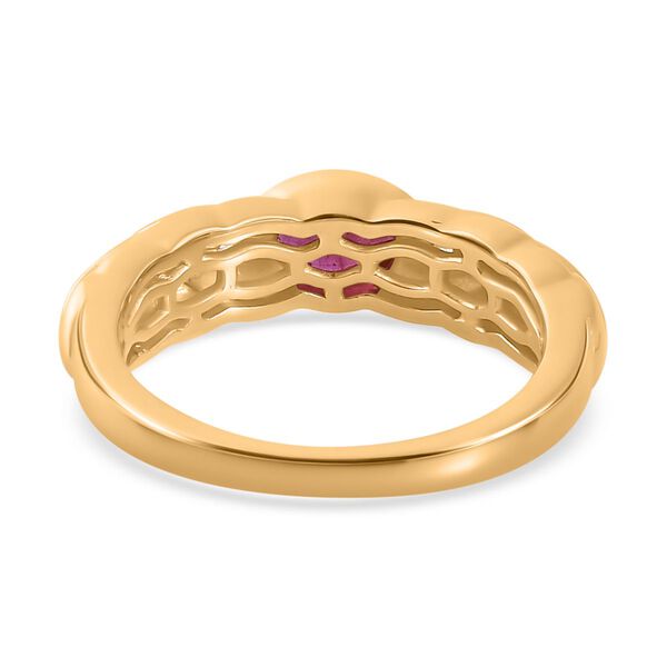 Afrikanischer Rubin und Zirkon-Ring - 0,76 ct. image number 6