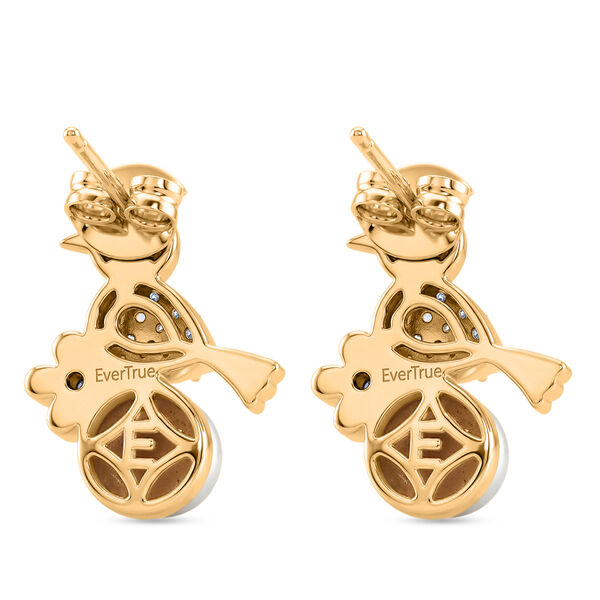 EVER TRUE S&uuml;&szlig;wasser Perle (7-7.5 mm), Schwarzer Spinell Ohrringe Nickelfreies Messing image number 4