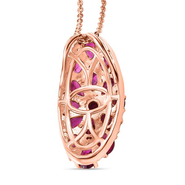 AAA Radiant Ember Granat Anh&auml;nger mit 50cm Kette - 3,79 ct. image number 5