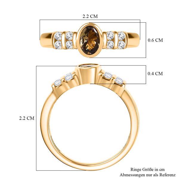 D'Joy AA nat&uuml;rlicher, goldener Tansanit und Zirkon Ring - 0,79 ct. image number 7
