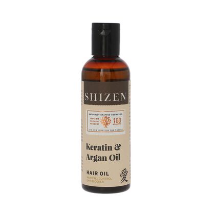 SHIZEN - Keratin und Arganöl Haaröl für gesundes und glänzendes Haar (100ml), 100% Organisch