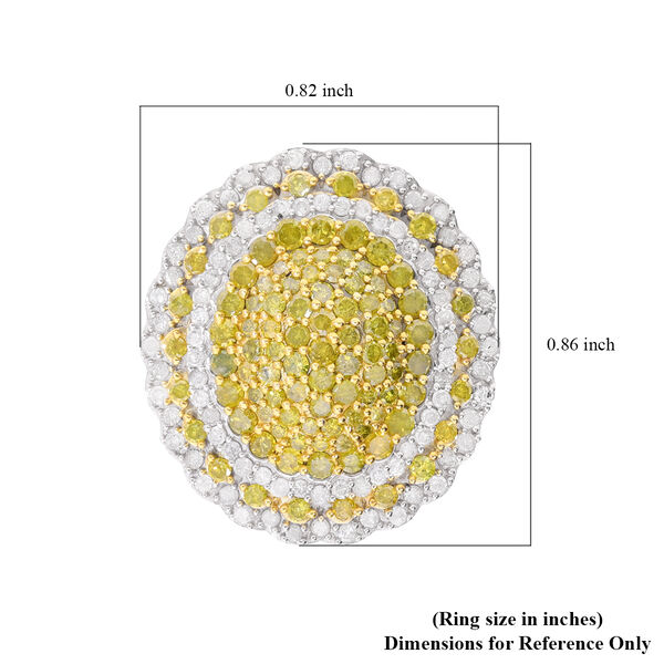 Gelber und weißer Diamant-Ring - 1,50 ct. image number 2