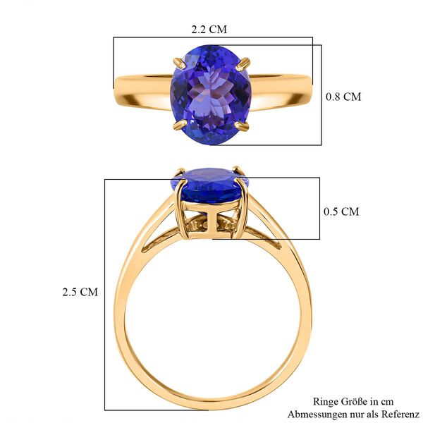AAA Tansanit Ring in 585 Gelbgold - 2,68 ct. image number 4