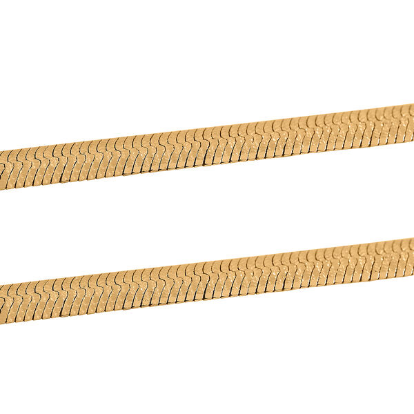 Fischgrätenkette 45cm in 925 Silber vergoldet image number 4