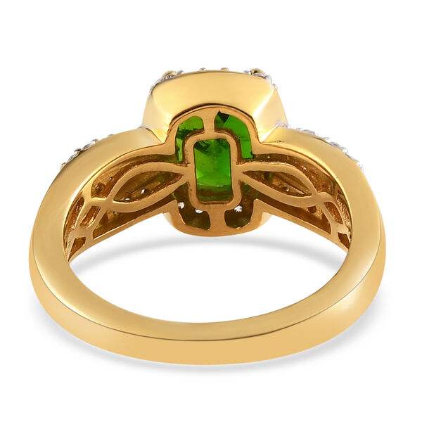 Nat&uuml;rlicher Chromdiopsid und Zirkon-Ring - 1,86 ct. image number 6