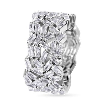 LUSTRO STELLA Wei&szlig;er Zirkonia-Ring - 10,41 ct.