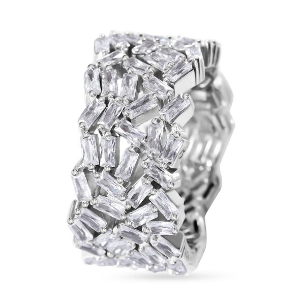 LUSTRO STELLA Wei&szlig;er Zirkonia-Ring - 10,41 ct. image number 2