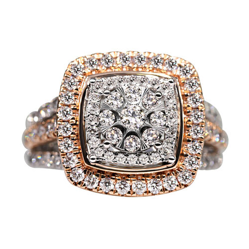 New York Kollektion- P1 GH Diamant Ring in 585 Weiß- und Gelbgold - 1,50 ct. image number 0