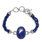 Lapislazuli Armband ca. 19 cm Edelstahl ca. 47,51 ct