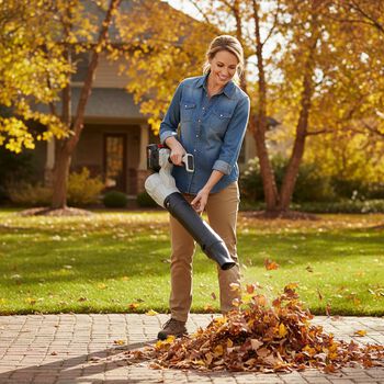 Akkubetriebener 21V Gebl&auml;ser mit LCD-Display, 5-stufige Leistungseinstellung, inklusive Ladeger&auml;t, Grau-Schwarz