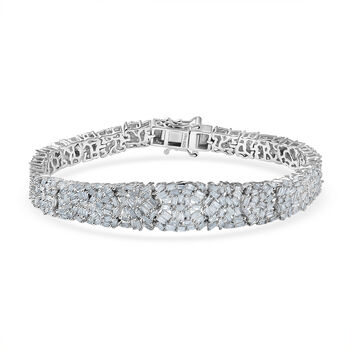 D'Joy wei&szlig;es Diamant 19cm Armband - 4,96 ct.